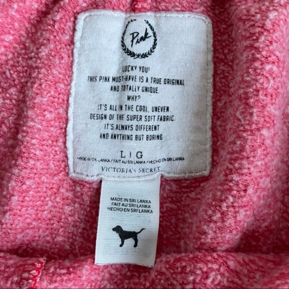 Victoria's Secret PINK | Distressed Coral Logo Print Joggers | Size Large - Picture 9 of 14